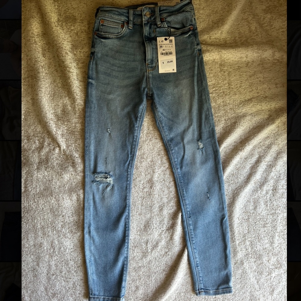 Zara 80s high waisted skinny jeans
